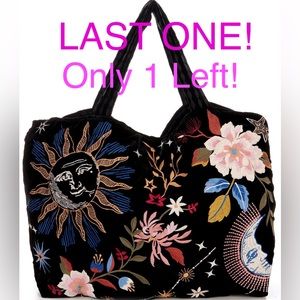 ♥️ NEW Johnny Was Celestine Black Tote Purse Bag NWT